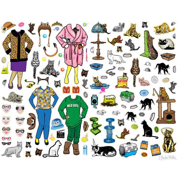 knee length dresses for ladies Crazy Cat Lady Adult Costume | One Size Fits Most main image 0