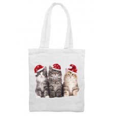Three Little Kittens Christmas Tote Bag