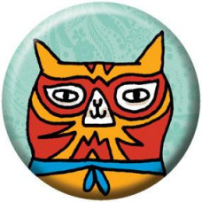 Button - Luchador Cat