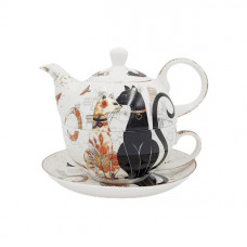 Cat Couple Tea for One Set