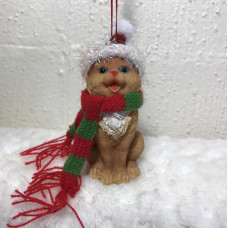 Hanging Christmas Decoration - Ginger Kitty