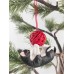 Black and Ginger Playful Cats Hanging Decorations 