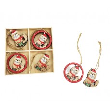 Christmas Cats Hanging Decorations - 8 Piece Set