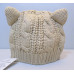 Cat Ear Cable Knit Beanie