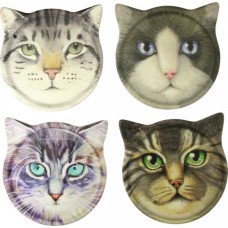 Cat Face Coaster Set