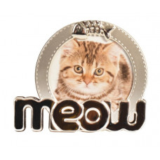 Silver Meow Photo Frame