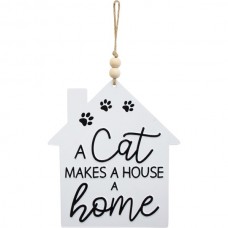A Cat Makes A House A Home, Metal Sign