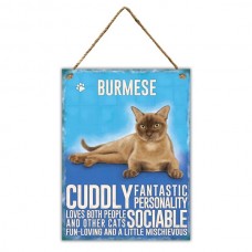 Burmese Cat Metal Wall Hanging