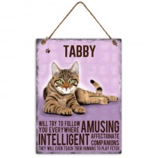 Tabby Cat Metal Wall Hanging