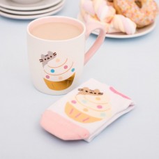 Pusheen Sock In A Mug - Gold Cupcake