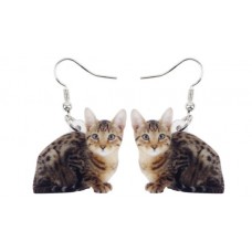 Bengal Cat Acrylic Earrings