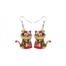 Cartoon Kitty Acrylic Earrings