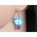 Contemplative Kitty Acrylic Earrings