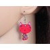 Contemplative Kitty Acrylic Earrings