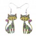 Happy Kitty Acrylic Earrings