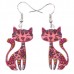 Happy Kitty Acrylic Earrings