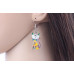 Colourful Enamel Cat Earrings