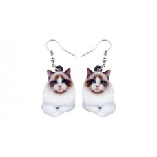 Ragdoll Cat Acrylic Earrings