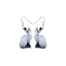 Sphynx Cat Acrylic Earrings