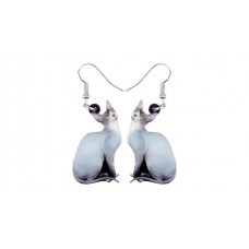 Sphynx Cat Acrylic Earrings