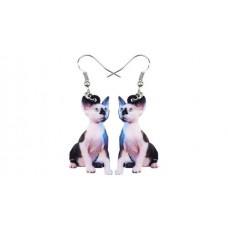 Sphynx Kitten Acrylic Earrings