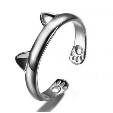 Cat Ears Silver Ring