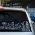 Cat Lady Car Stickers