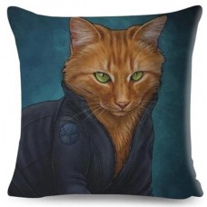 Cat Widow Superhero Cat Cushion