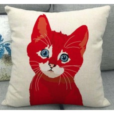 Red Kitten Cushion