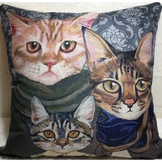 Feline Family Cushion #1