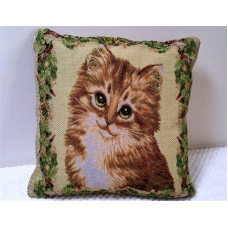 Jacquard Kitten Cushion